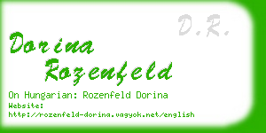 dorina rozenfeld business card